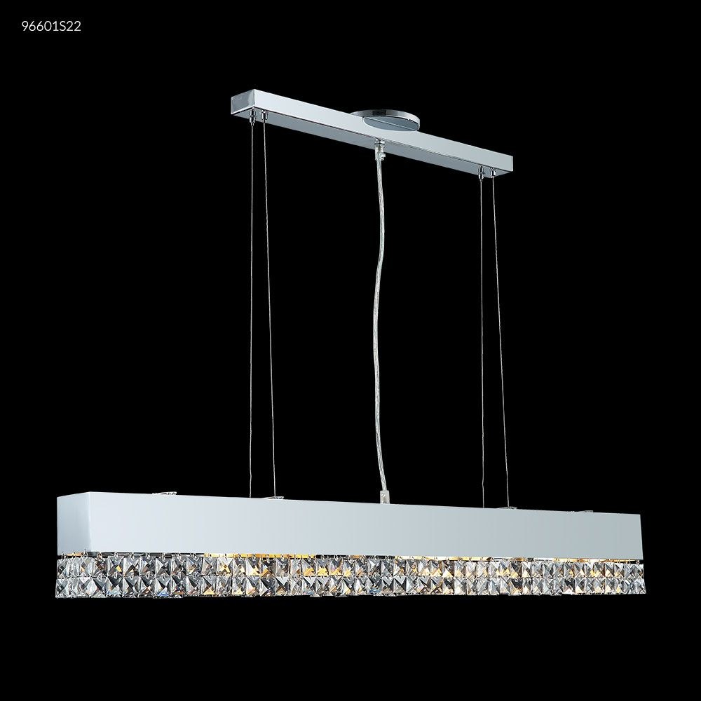 James Moder Lighting-96601S22-Fashionable Broadway - Six Light Crystal Chandelier Silver  Imperial Clear Crystal