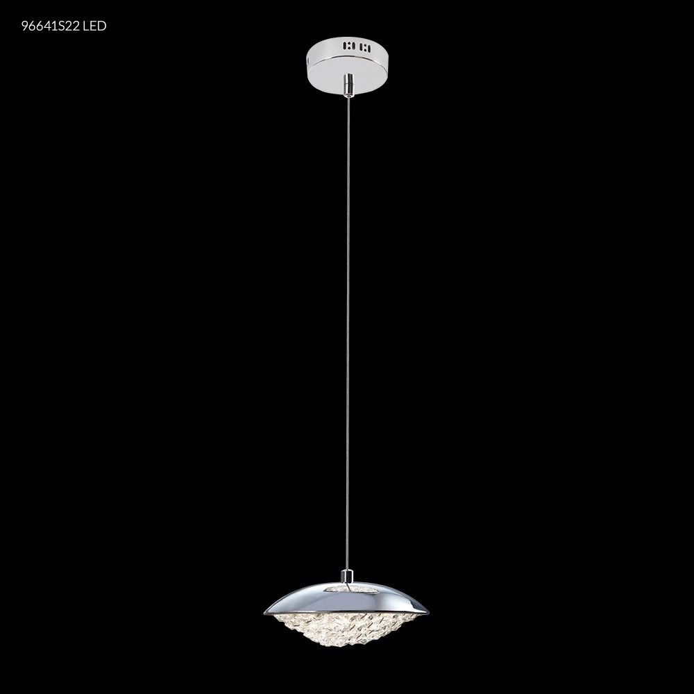 James Moder Lighting-96641S22LED-Galaxy - 7 Inch 8W 1 LED Crystal Chandelier Silver  Imperial Clear Crystal