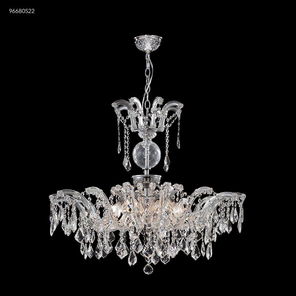 James Moder Lighting-96680S22-Maria Theresa Grand - Eight Light Crystal Chandelier Silver  Imperial Clear Crystal