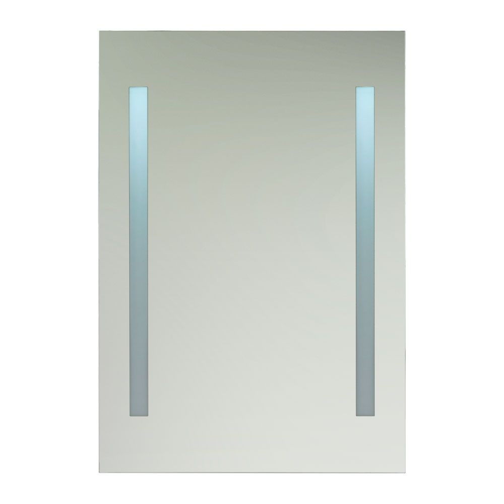 Jesco Lighting-BLM-261-30-Envisage - Two Light Rectangular Back-lit Mirror with Vertical Cutouts Frosted Finish