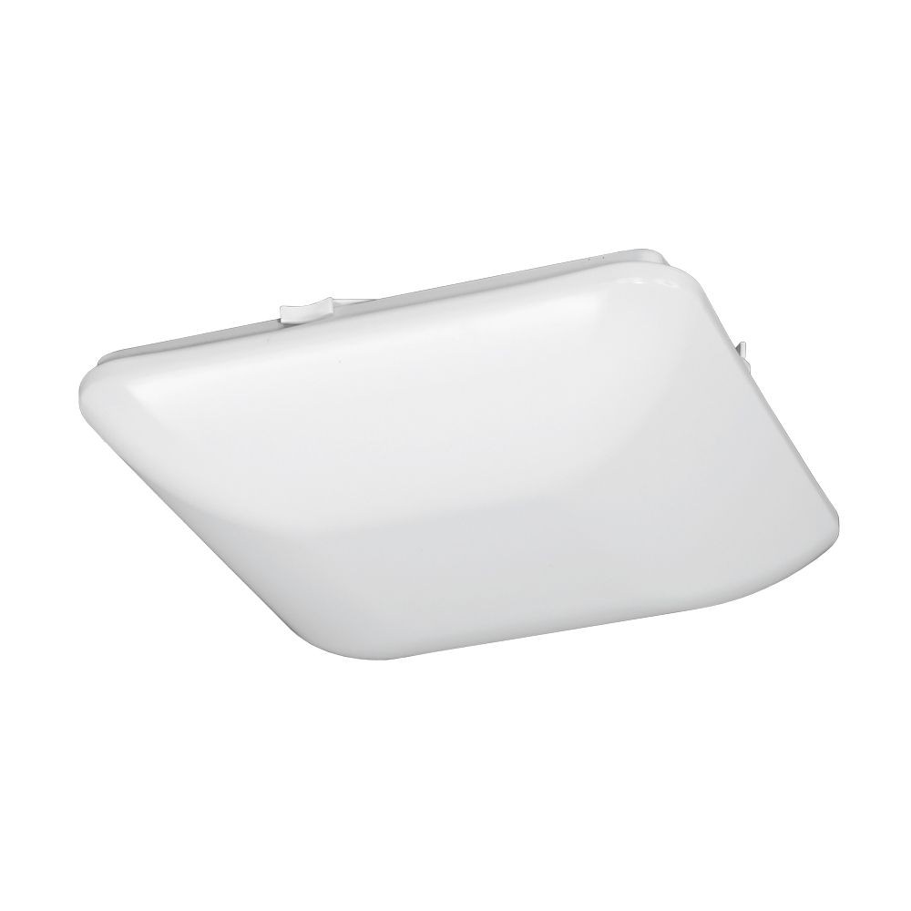 Jesco Lighting-CM401S-2790-WH-Envisage - 11 Inch 15W 2700K 1 LED Square Small Flush Mount White Finish with White Acrylic Glass