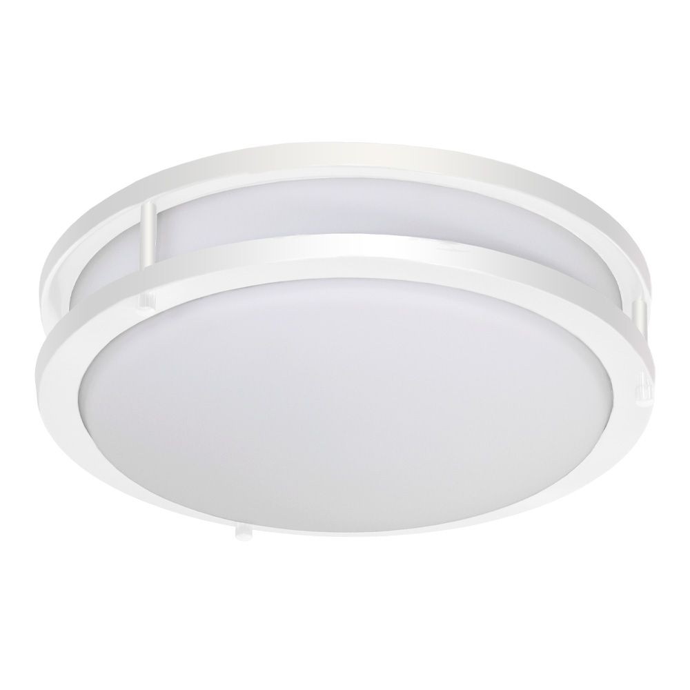 Jesco Lighting-CM403M-30-WH-Contemporary Round - 14.5 Inch 23W 1 LED Medium Flush/Wall Mount 3000 White White Finish