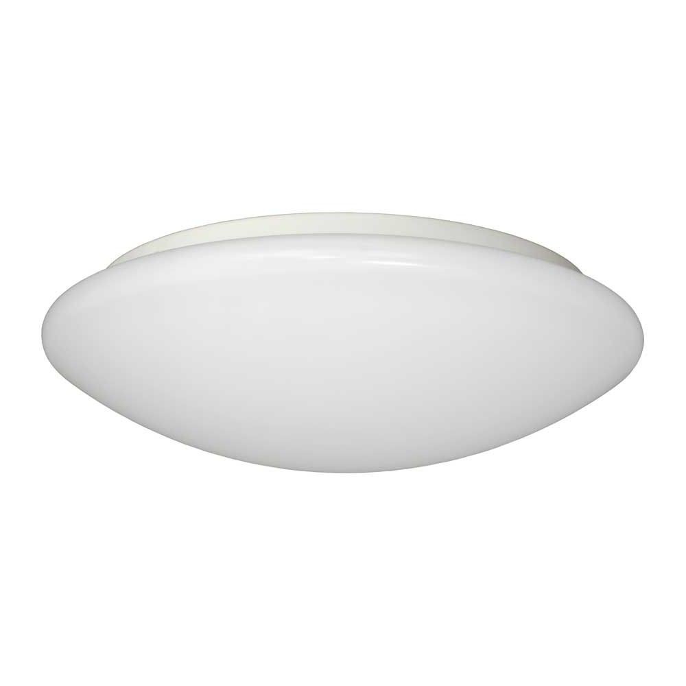 Jesco Lighting-CM406M-2790-WH-Envisage - 14.81 Inch 23W 2700K 1 LED Dome Medium Flush Mount White Finish with White Acrylic Glass