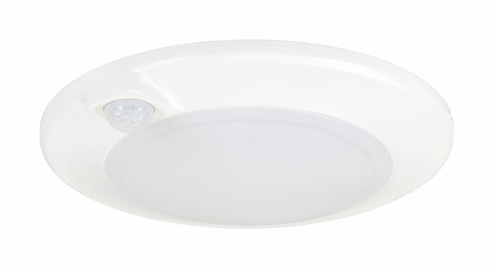 Jesco Lighting-CM407RA-M-PIR-SW5-WH-15W 5CCT LED Round Disk Flush Mount-1.25 Inches Tall and 7.75 Inches Wide