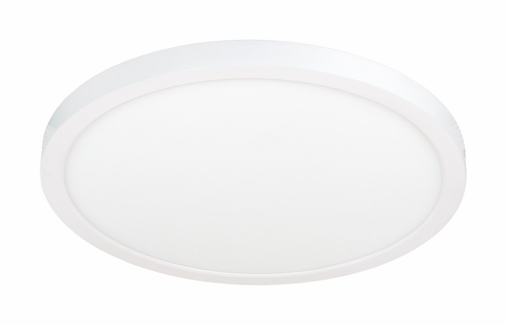 Jesco Lighting-CM409RA-15R-120V-SW3-WH-30W 3CCT LED Round Slim Trim Flush Mount-1 Inches Tall and 15 Inches Wide