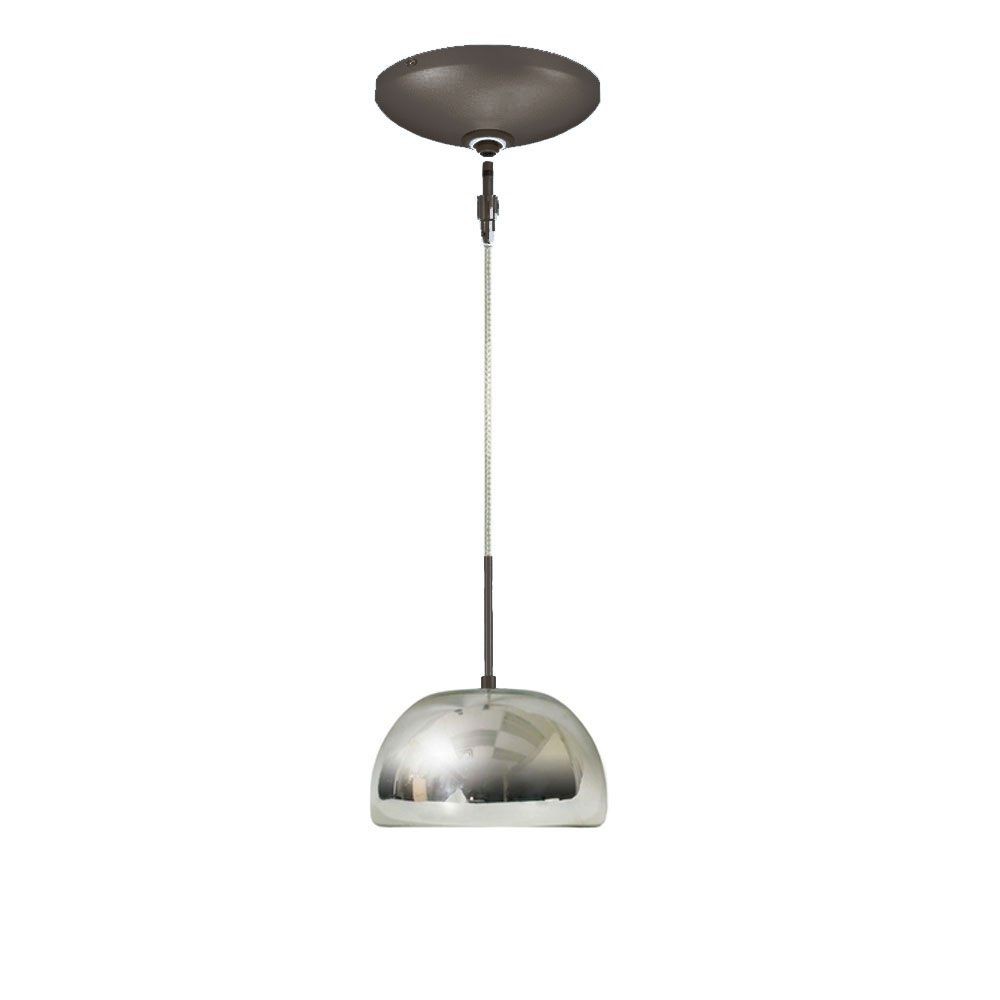 Jesco Lighting-KIT-QAP501-CHBZ-Envisage VI - One Light Low Voltage 50W Pendant with Canopy Kit   Bronze Finish with Chrome Glass