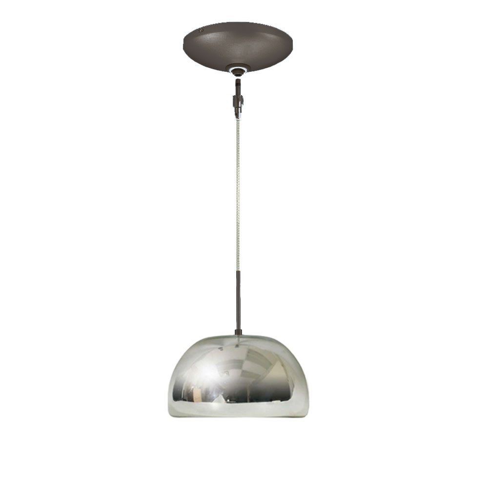 Jesco Lighting-KIT-QAP502-CHBZ-Envisage VI - One Light 5 Inch Low Voltage Pendant with Canopy Kit   Bronze Finish with Chrome Glass