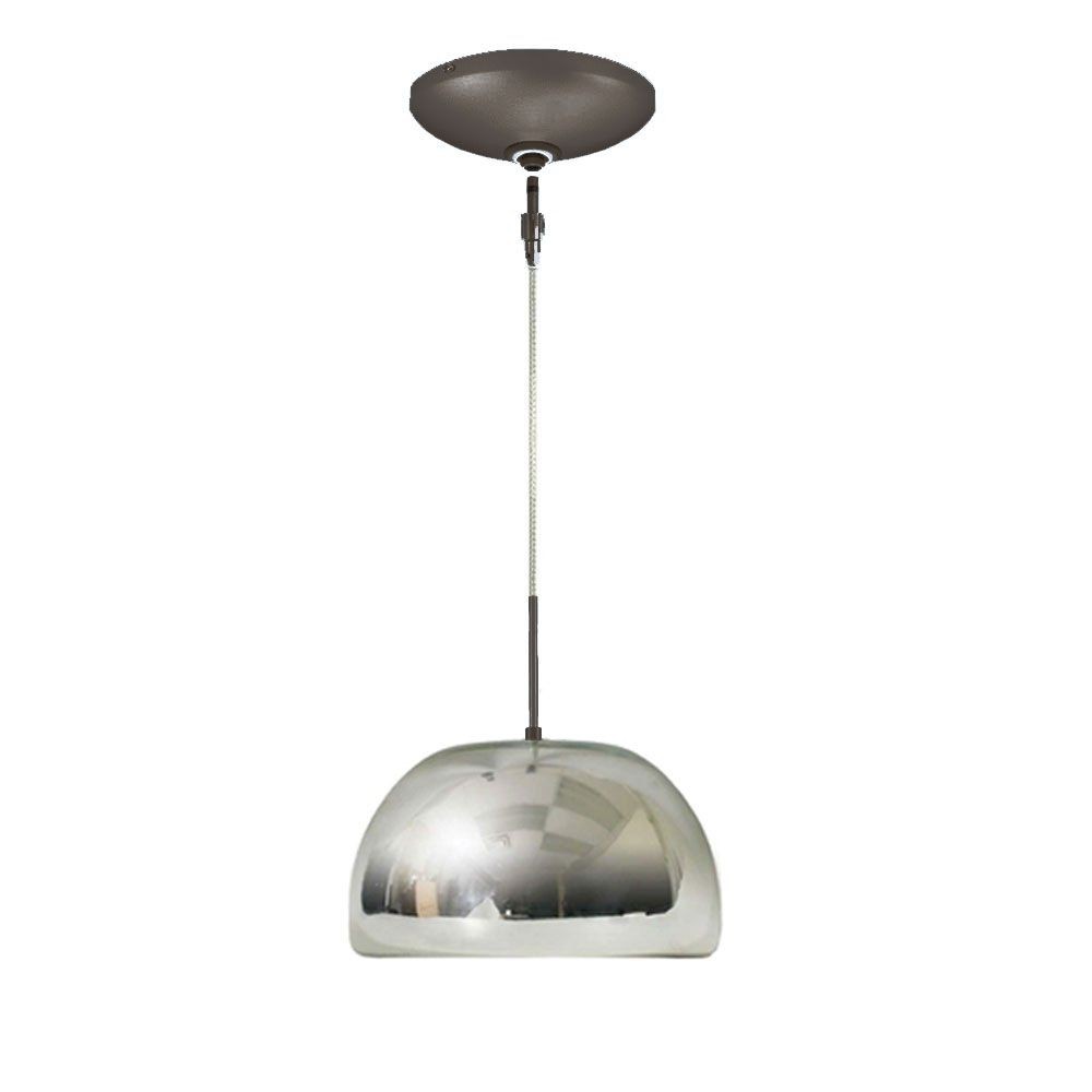 Jesco Lighting-KIT-QAP503-CHBZ-Envisage VI - One Light 4 Inch Low Voltage Pendant with Canopy Kit   Bronze Finish with Chrome Glass