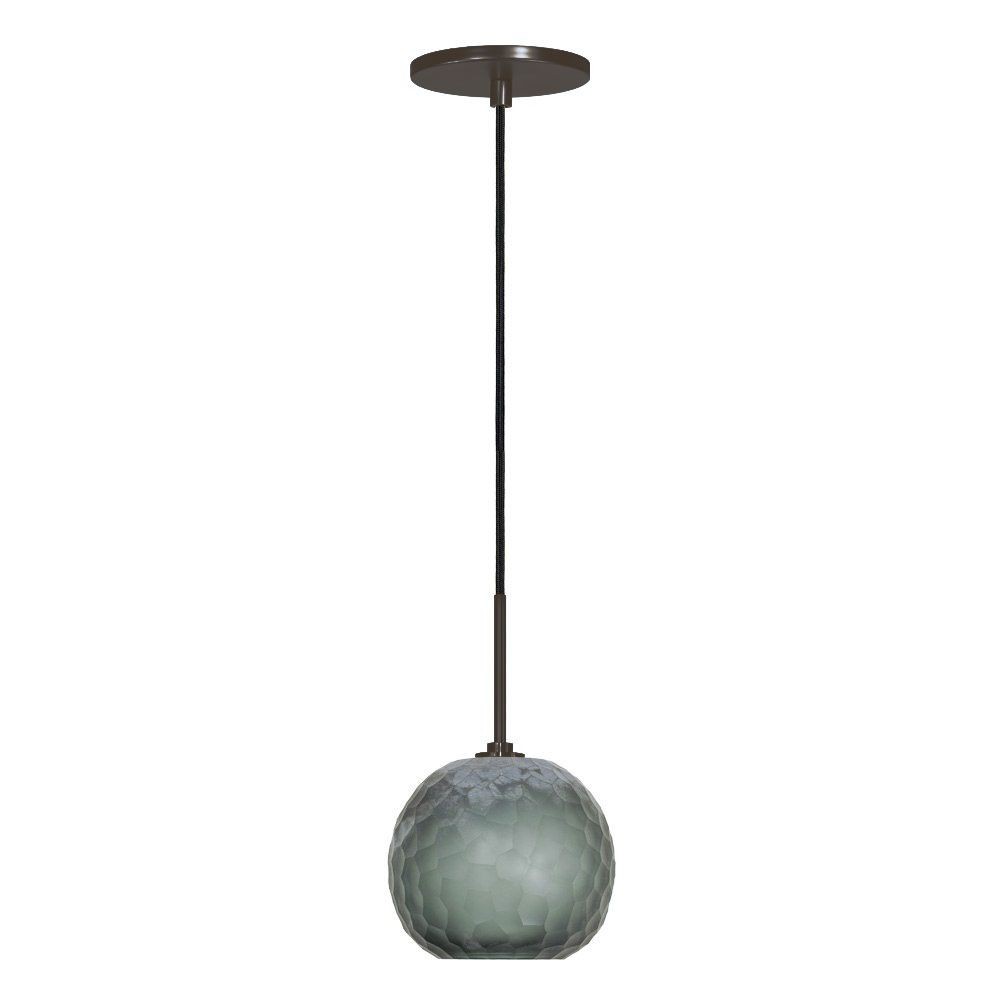 Jesco Lighting-PD409-SM/BZ-One Light Line Volt Pendant with Canopy   Bronze Finish with Smoke Glass