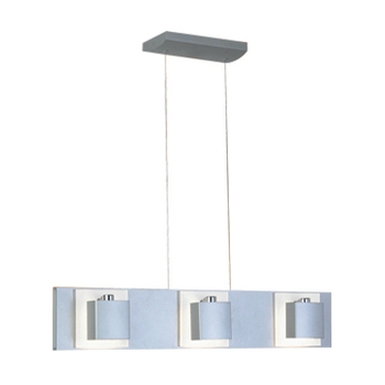 Jesco Lighting-PD602-Mira - Six Light Adjustable Pendant   Grey/Chrome Finish with Frosted Glass