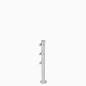 Jesco Lighting-SD105CC082530-S-Mizar - 8 Inch Vertical Pole   Silver Finish