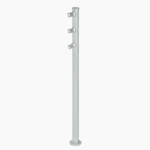 Jesco Lighting-SD105CC152530-S-Mizar - 15 Inch Vertical Pole   Silver Finish