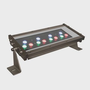 Jesco Lighting-WWT1512HW30RGBZ-WWT Series - 15W 12 LED Outdoor Hard Wire Wall Washer - 30 Beam Angle Bronze Multi Color 5000 White Color Output