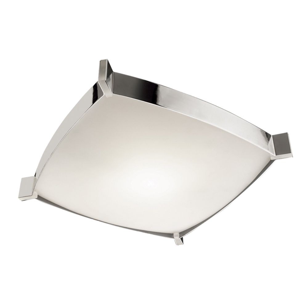 Jesco Lighting-CTC604L-Linea - Four Light Large Flush Mount Chrome Finish with Frosted Glass