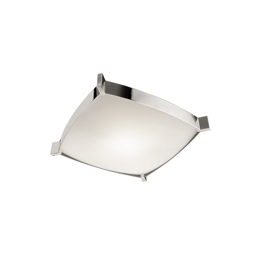 Jesco Lighting-CTC604S-Linea - Two Light Small Flush Mount Chrome Finish with Frosted Glass
