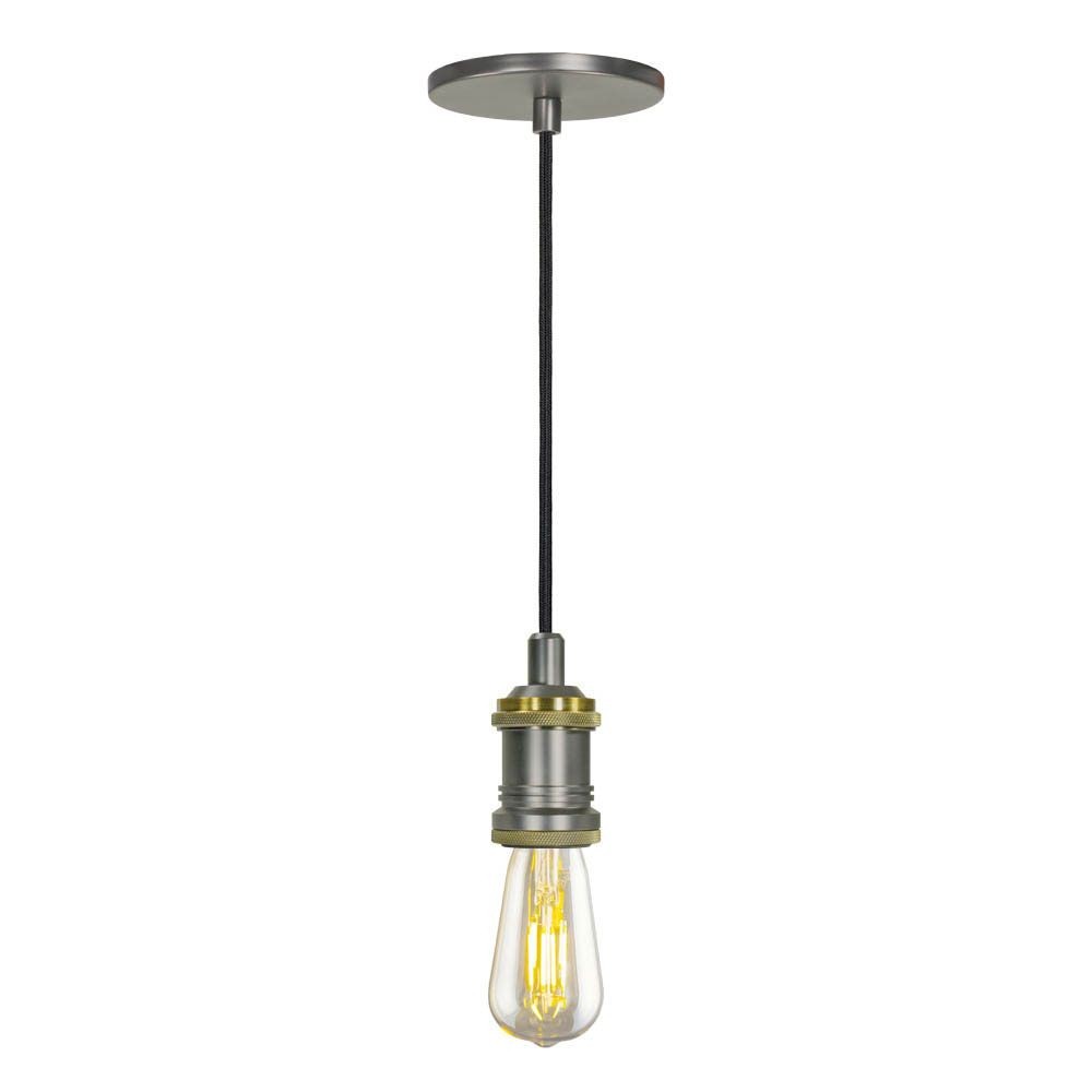 Jesco Lighting-KIT-PD465GPBR-ST21180-Envisage VI - One Light Line Voltage Pendant with Canopy Kit   Graphite/Bronze Finish