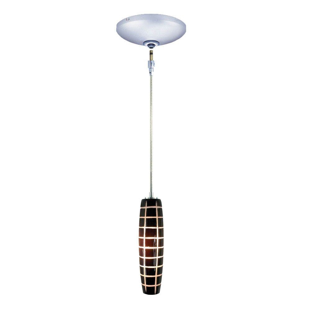 Jesco Lighting-KIT-QAP403-BWCCH-Envisage VI - 1 Light Low Voltage Pendant with Canopy Kit   Chrome Finish with Black/White Glass