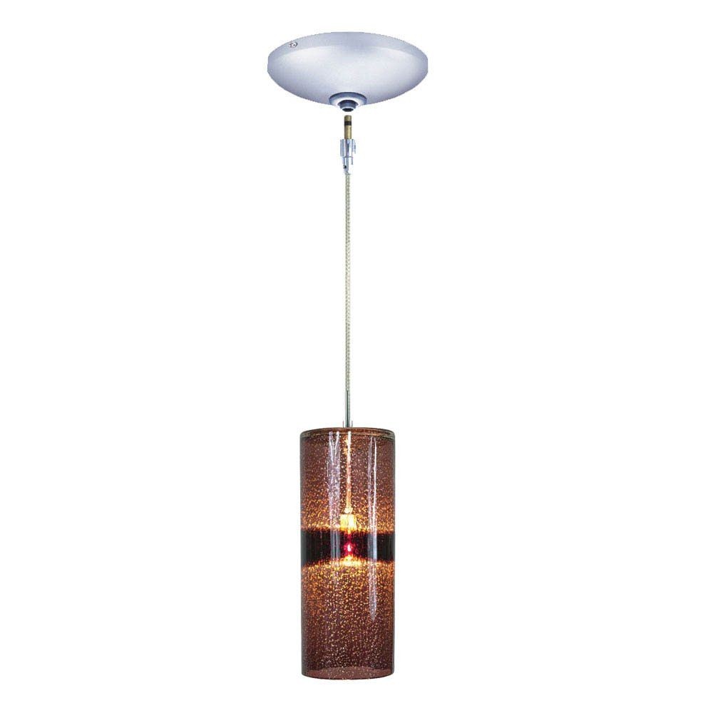 Jesco Lighting-KIT-QAP408-PUCH-One Light 11.88 Inch Low Voltage Pendant with Canopy Kit   Chrome Finish with Purple Glass