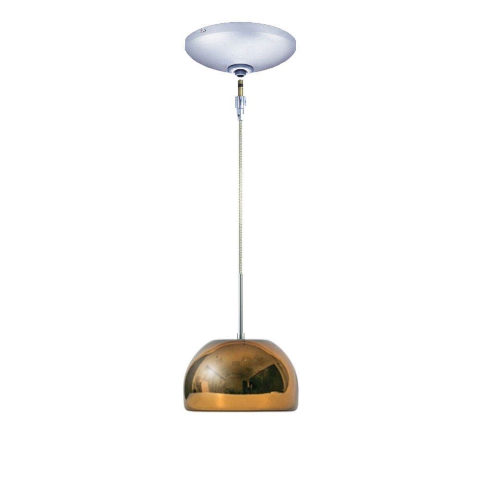 Jesco Lighting-KIT-QAP501-CCCH-Envisage VI - One Light Low Voltage 50W Pendant with Canopy Kit   Chrome Finish with Chocolate Glass