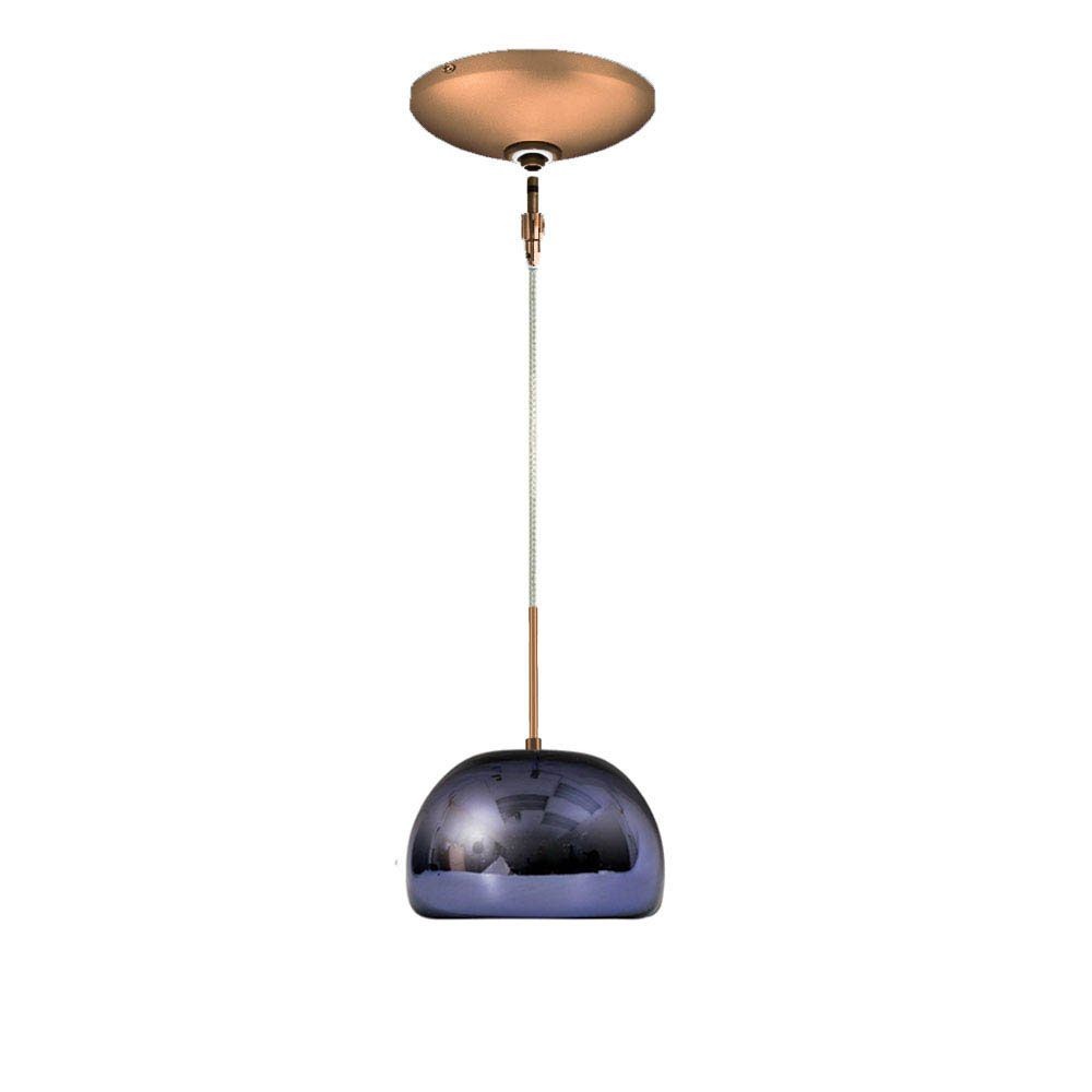 Jesco Lighting-KIT-QAP501-PUBZ-Envisage VI - One Light Low Voltage 50W Pendant with Canopy Kit   Bronze Finish with Purple Glass