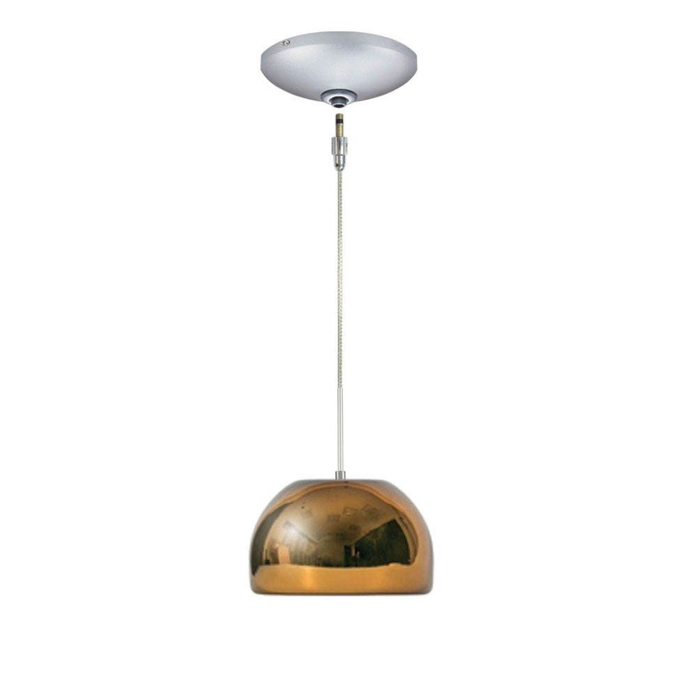 Jesco Lighting-KIT-QAP502-CCSN-Envisage VI - One Light 5 Inch Low Voltage Pendant with Canopy Kit Satin Nickel Chocolate Satin Nickel Finish with Purple Glass