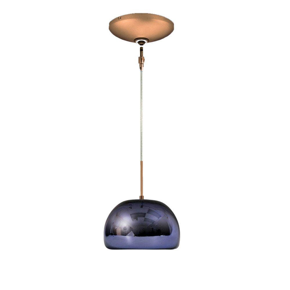 Jesco Lighting-KIT-QAP502-PUBZ-Envisage VI - One Light 5 Inch Low Voltage Pendant with Canopy Kit   Bronze Finish with Purple Glass