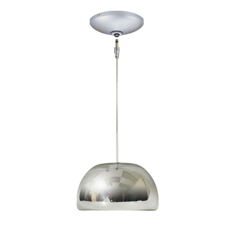 Jesco Lighting-KIT-QAP503-CHSN-Envisage VI - One Light 4 Inch Low Voltage Pendant with Canopy Kit   Satin Nickel Finish with Chrome Glass