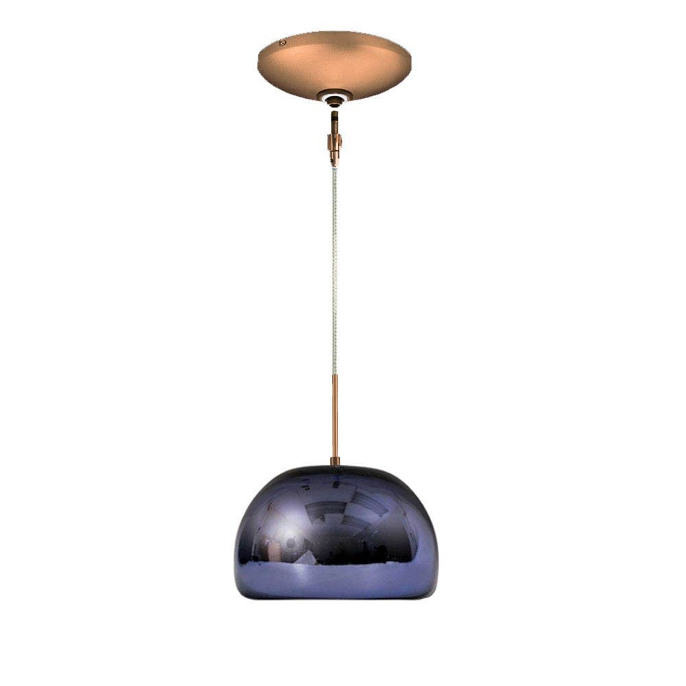 Jesco Lighting-KIT-QAP503-PUBZ-Envisage VI - One Light 4 Inch Low Voltage Pendant with Canopy Kit   Bronze Finish with Purple Glass