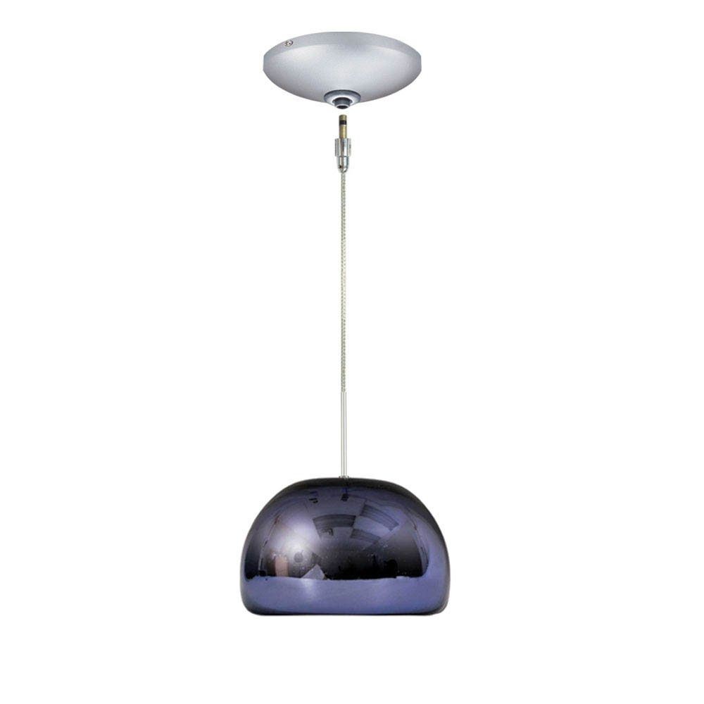 Jesco Lighting-KIT-QAP503-PUSN-Envisage VI - One Light 4 Inch Low Voltage Pendant with Canopy Kit Satin Nickel Purple Satin Nickel Finish with Purple Glass