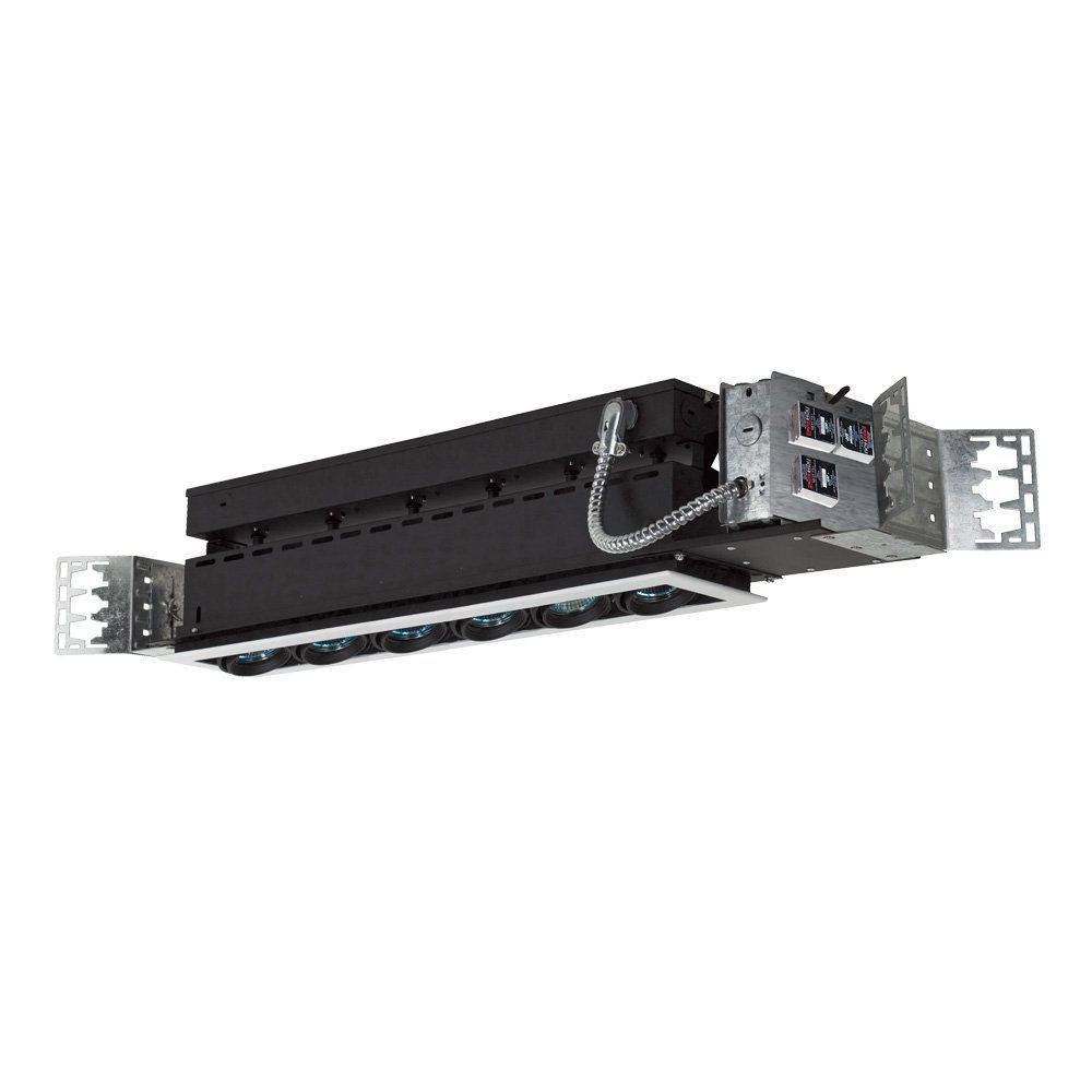 Jesco Lighting-MMG1650-4EWB-Four Light Low Voltage ModuLinear New Construction   White/Black Finish