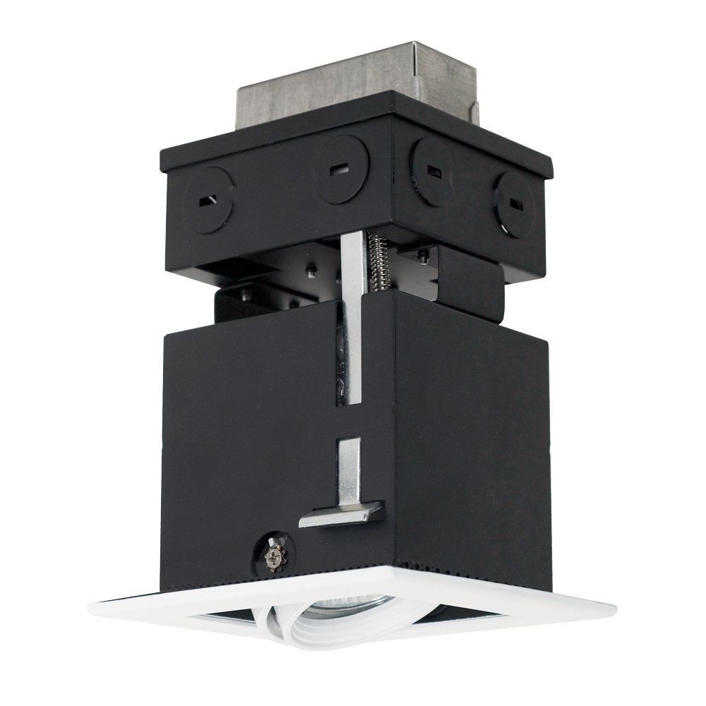 Jesco Lighting-MMGR1650-1EWB-One Light Low Voltage Mini-ModuLinear Remodel   White/Black Finish