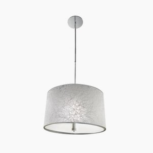 Jesco Lighting-PD630-Soul - Three Light Pendant   Chrome Finish with Iced White Shade