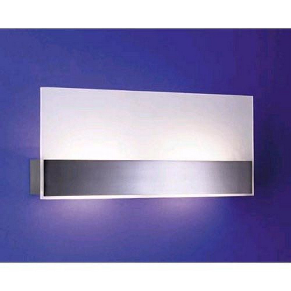 Jesco Lighting-WS665M-Flat - Two Light Medium Wall Sconce   Satin Nickel Finish with Frosted Glass