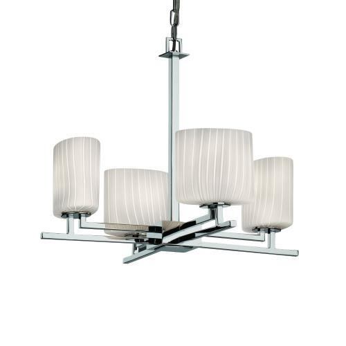 Justice Design Fsn 8700 30 Rbon Fusion Aero 4 Light Chandelier