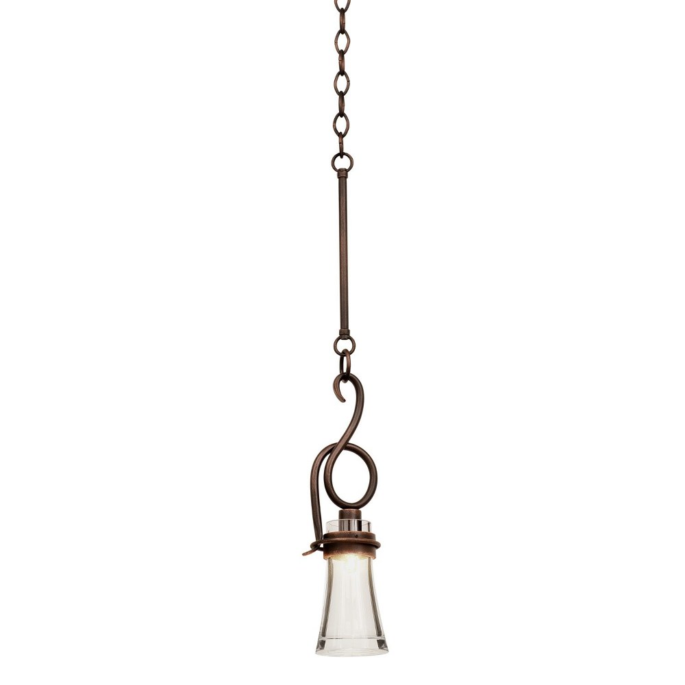 Kalco Lighting-2916AC-Dover - One Light Mini Pendant   Antique Copper Finish with Clear Glass