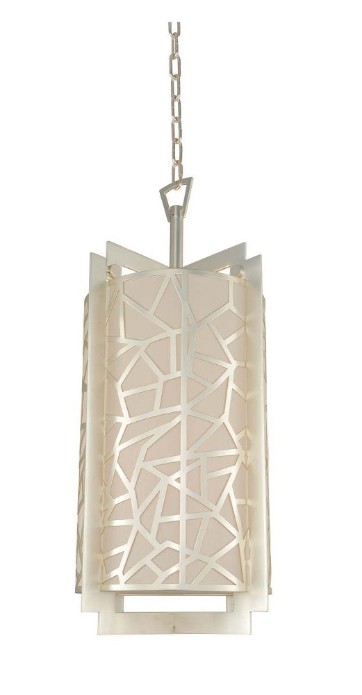 Kalco Lighting-303551RS-Miramar - Eight Light Foyer   Rose Silver Finish with Opal White Glass