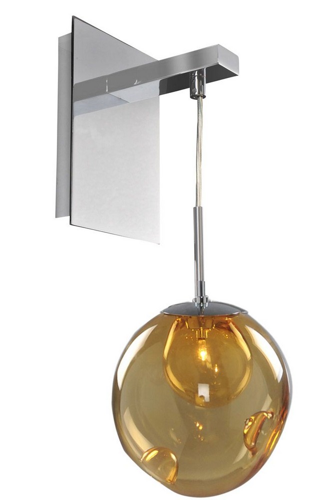 2081932 Kalco Lighting-309520CH/AMBER-Meteor - One Light W sku 2081932