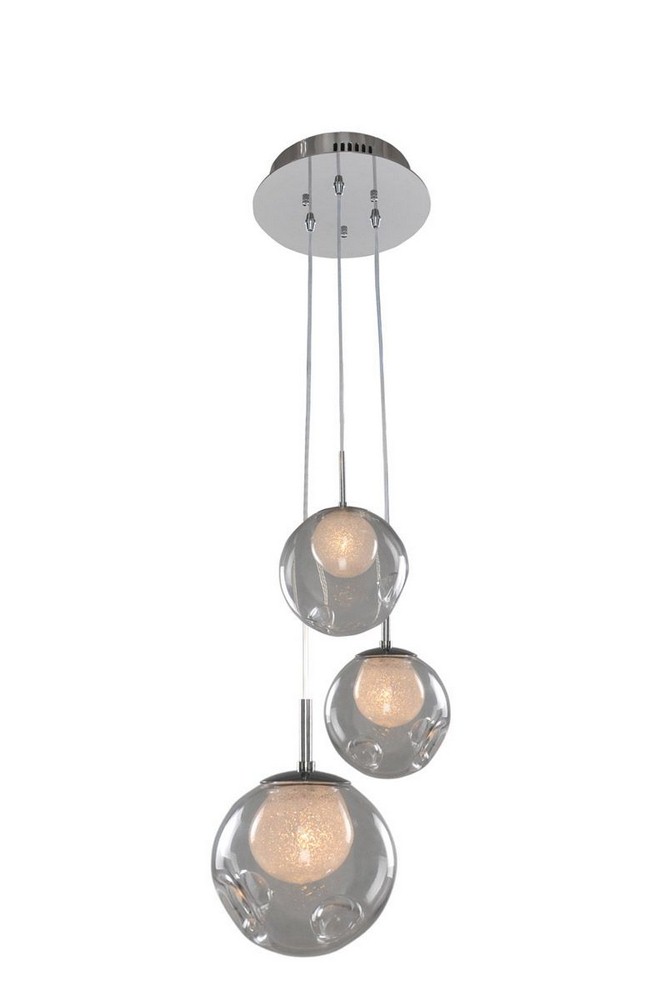 2081926 Kalco Lighting-309540CH/CLEAR-Meteor - Three Light sku 2081926