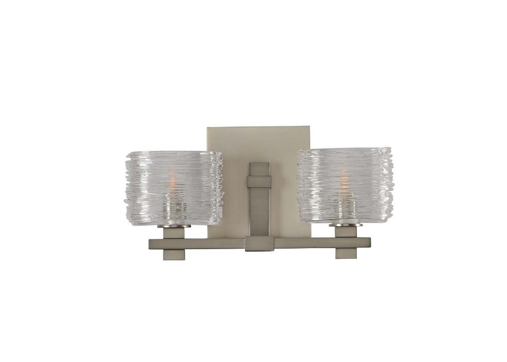 Kalco Lighting-312132SN-Clearwater - Two Light Bath Vanity   Clearwater - Two Light Bath Vanity