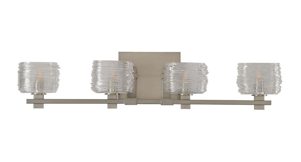 Kalco Lighting-312134SN-Clearwater - Four Light Bath Vanity   Clearwater - Four Light Bath Vanity