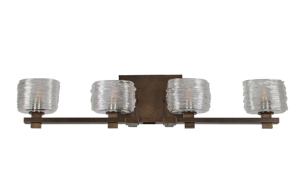 Kalco Lighting-312134VBZ-Clearwater - Four Light Bath Vanity   Clearwater - Four Light Bath Vanity