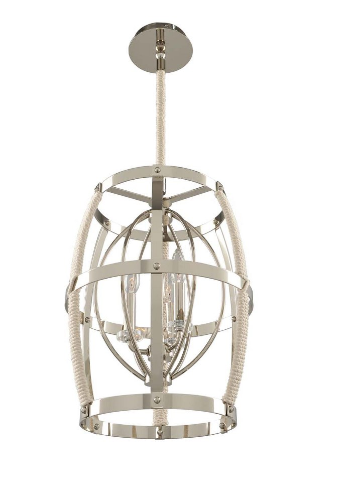 Kalco Lighting-312551PN-Bradbury - Three Light Pendant   Polished Nickel Finish