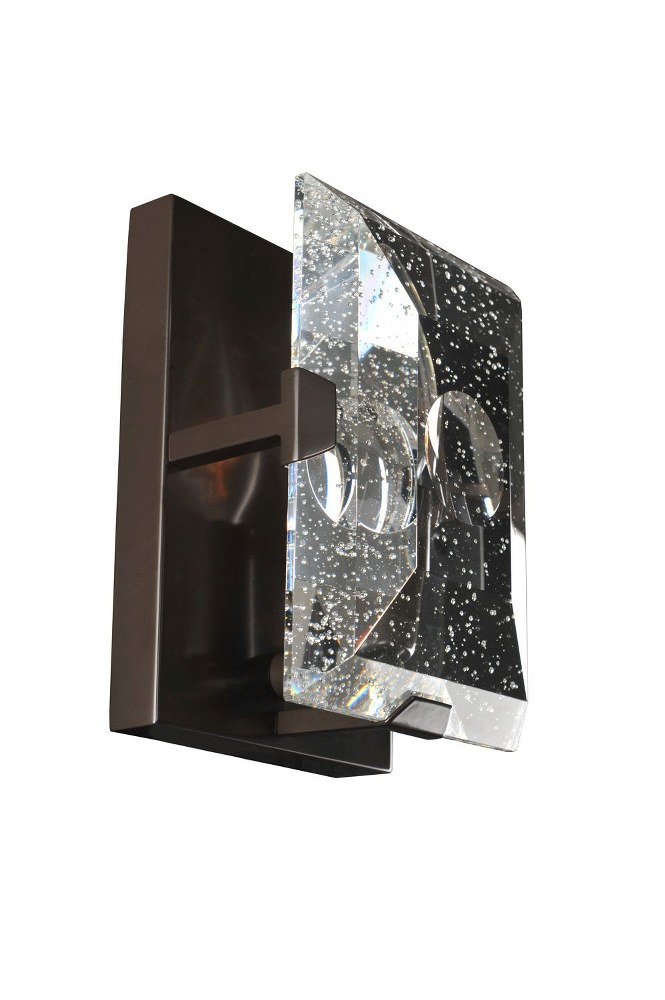 Kalco Lighting-390420DB-Giada - One Light Wall Sconce Dark Bronze  Stainless Steel Finish with Clear Seeded Glass