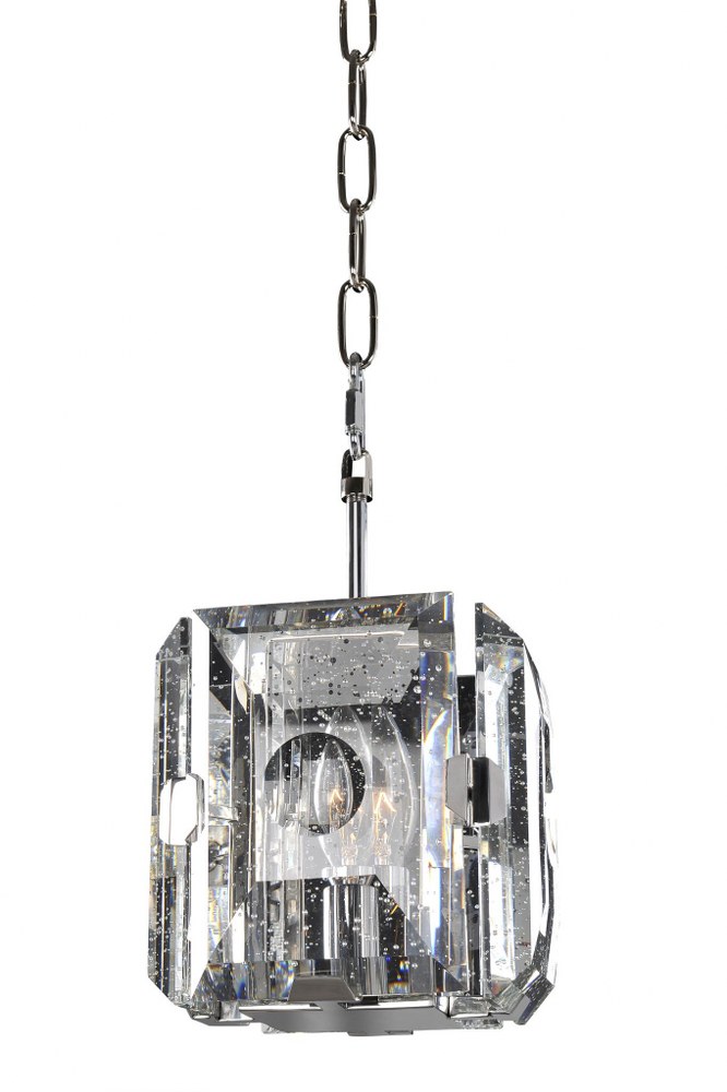 Kalco Lighting-390450SL-Giada - One Light Mini Pendant Stainless Steel  Stainless Steel Finish with Clear Seeded Glass