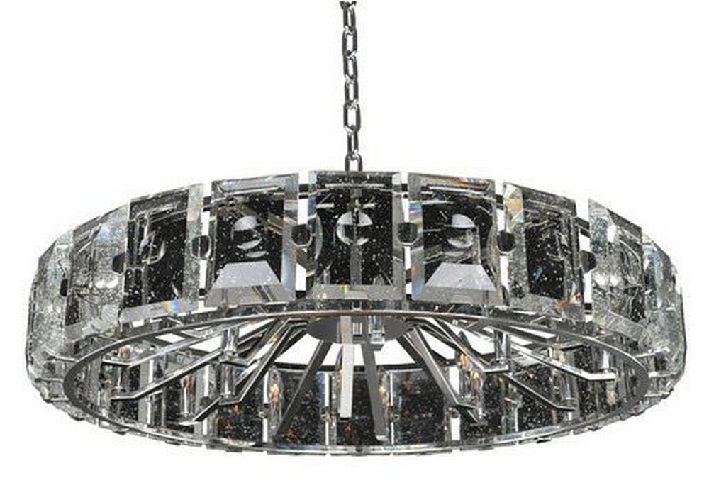 Kalco Lighting-390456DB-Giada - Eighteen Light Pendant Dark Bronze  Stainless Steel Finish with Clear Seeded Glass