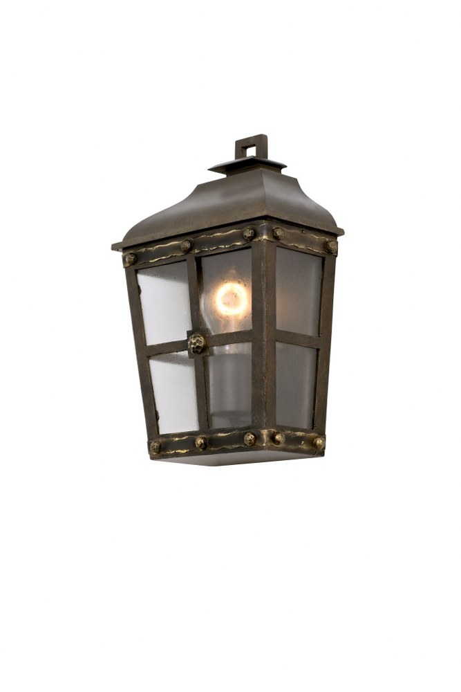 Kalco Lighting-403420AGB-Sherwood - One Light Outdoor Wall Pocket Sconce   Aged Bronze Finish with Clear Seeded Glass