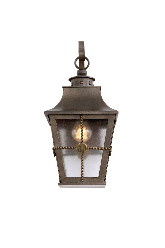 Kalco Lighting-403521AGB-Belle Grove - One Light Outdoor Small Wall Bracket   Aged Bronze Finish with Clear Seeded Glass