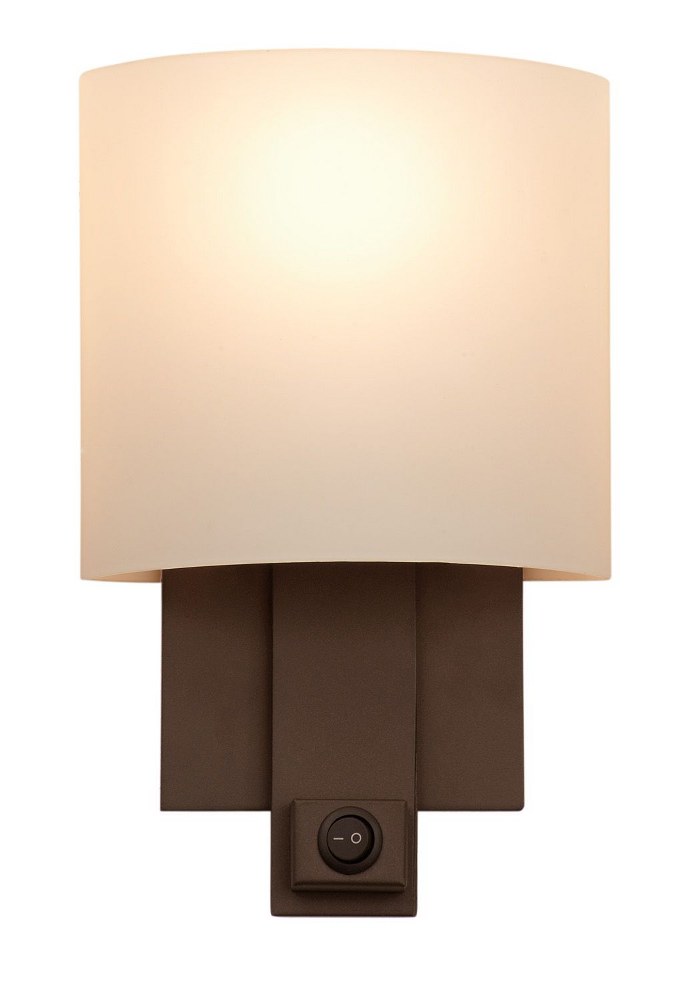 Kalco Lighting-4651BZ-Espille - One Light Wall Sconce   Bronze Finish with Calcite Shade