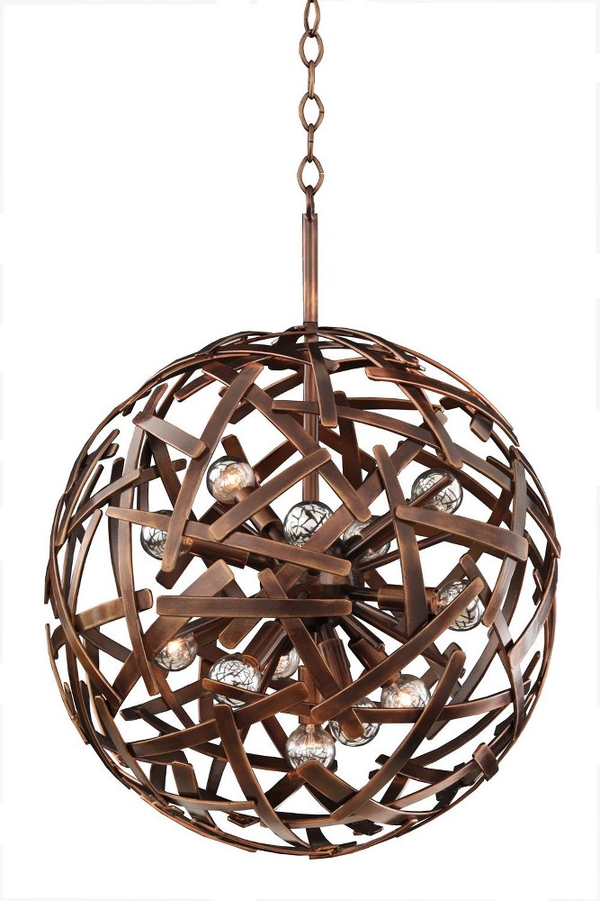 Kalco Lighting-501553CP-Ambassador - Twelve Light Pendant   Copper Patina Finish