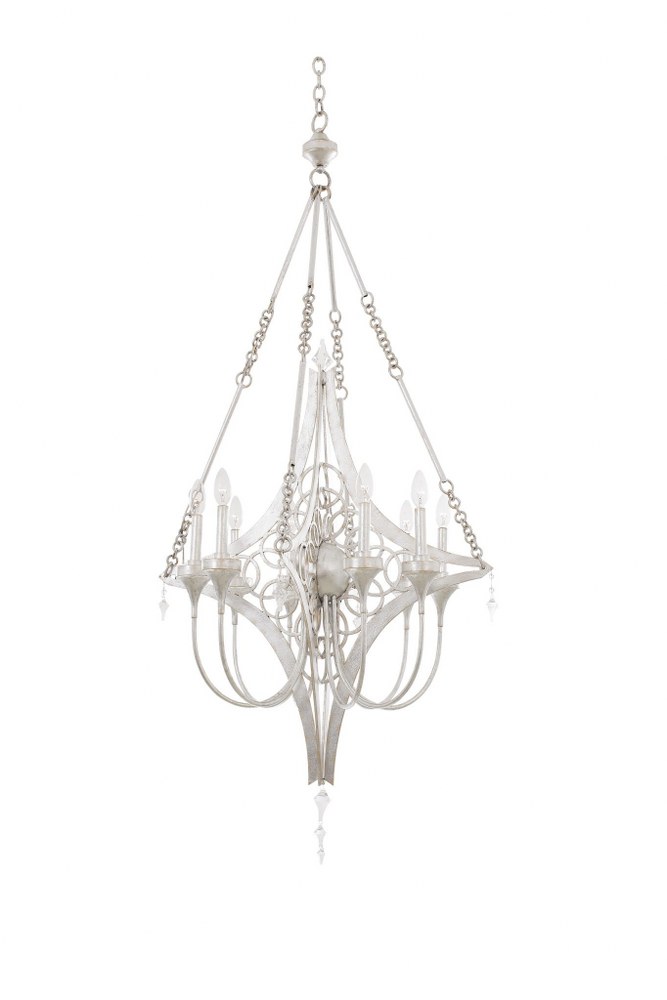 Kalco Lighting-501772GSL-Loveland - Eight Light Chandelier   Gold Silver Leaf Finish